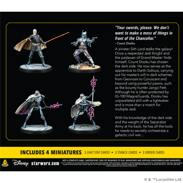 SW SHATTERPOINT: TWICE THE PRIDE COUNT DOOKU SQUAD PACK - Imagen 3