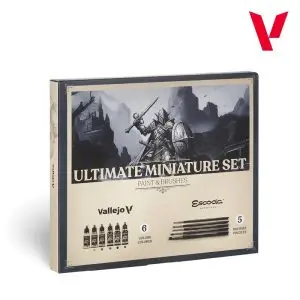 Ultimate Miniature Set Paint & Brushes - Vallejo & Escoda