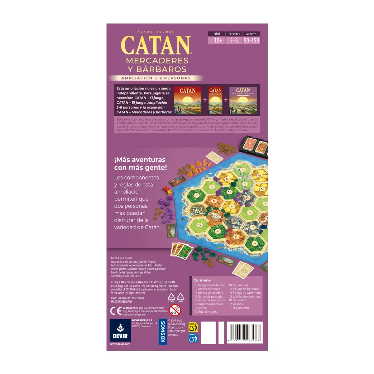 Catan: Mercaderes y bárbaros - Expansión 5-6 Jugadores - Imagen 2